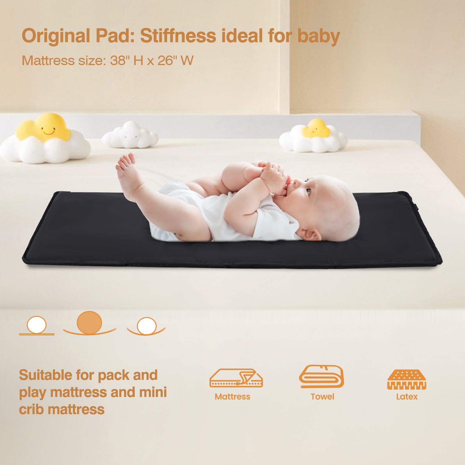 JOYMOR Baby Bedside Bassinet 4 in 1 Pack and Play