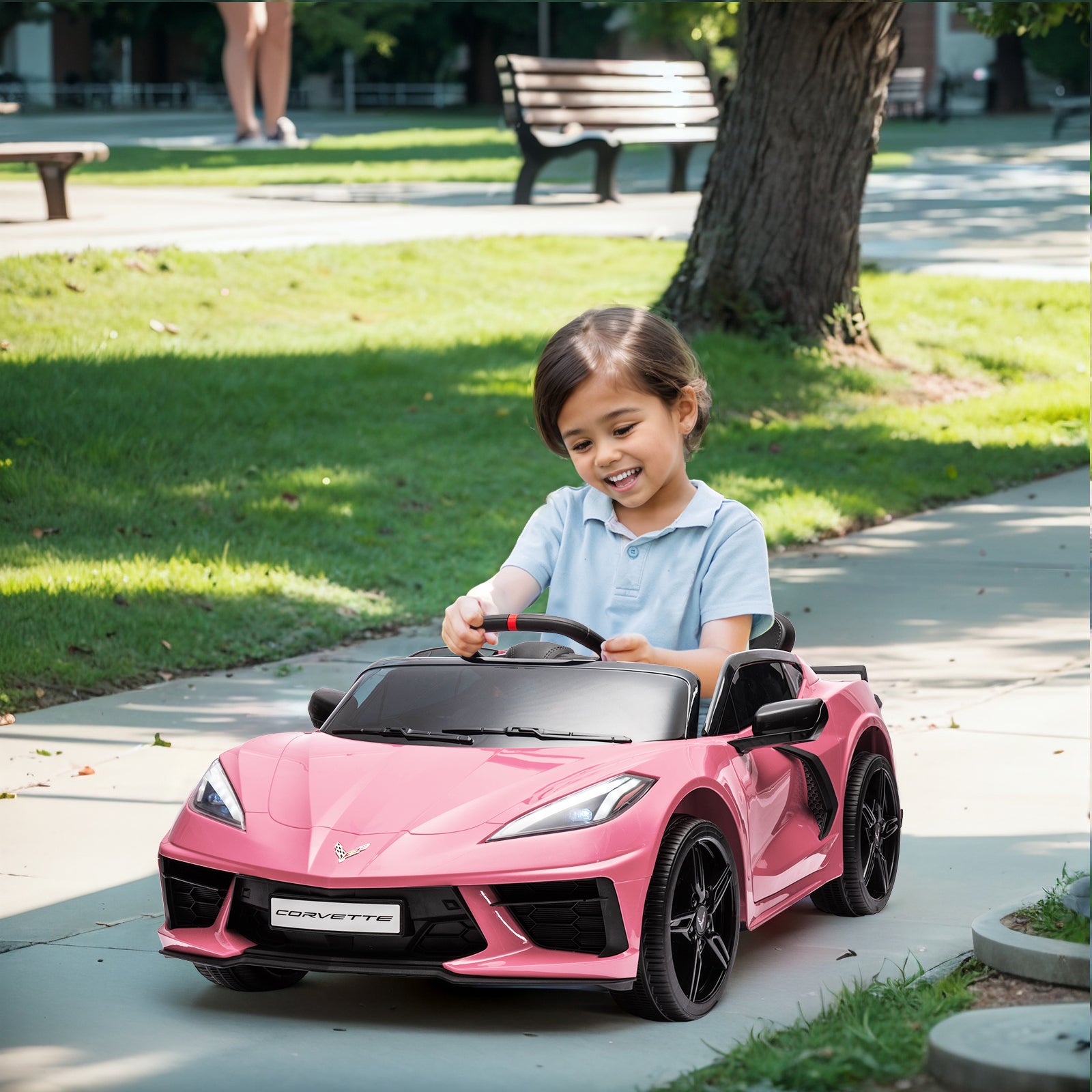 JOYMOR 12V Kids Electric Cars 3 Speed Ride on Car w/Remote Control