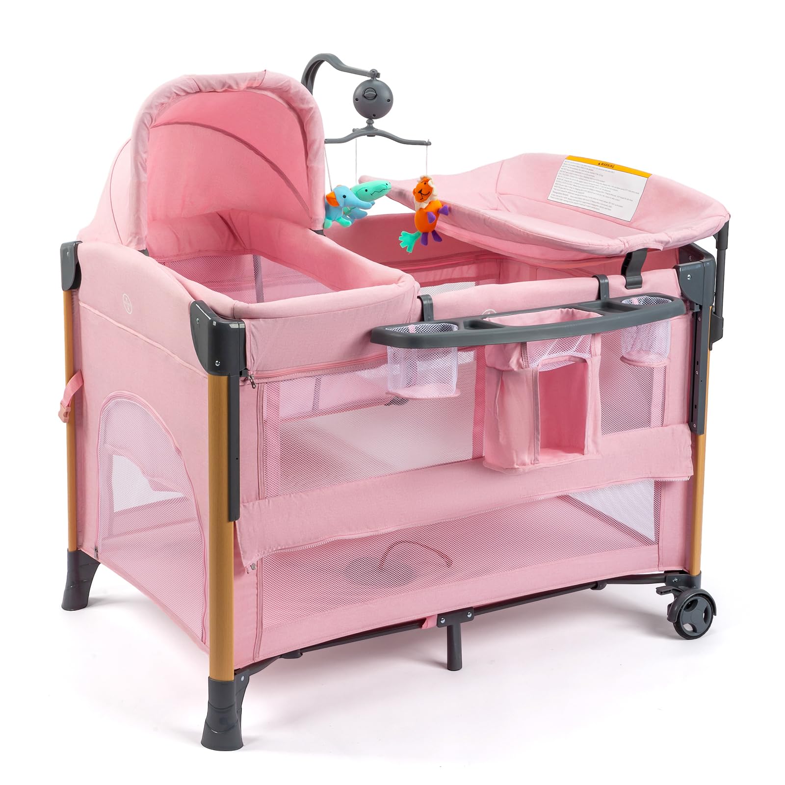 JOYMOR 7 In 1 Baby Bassinet Bedside Sleeper with Changing Table