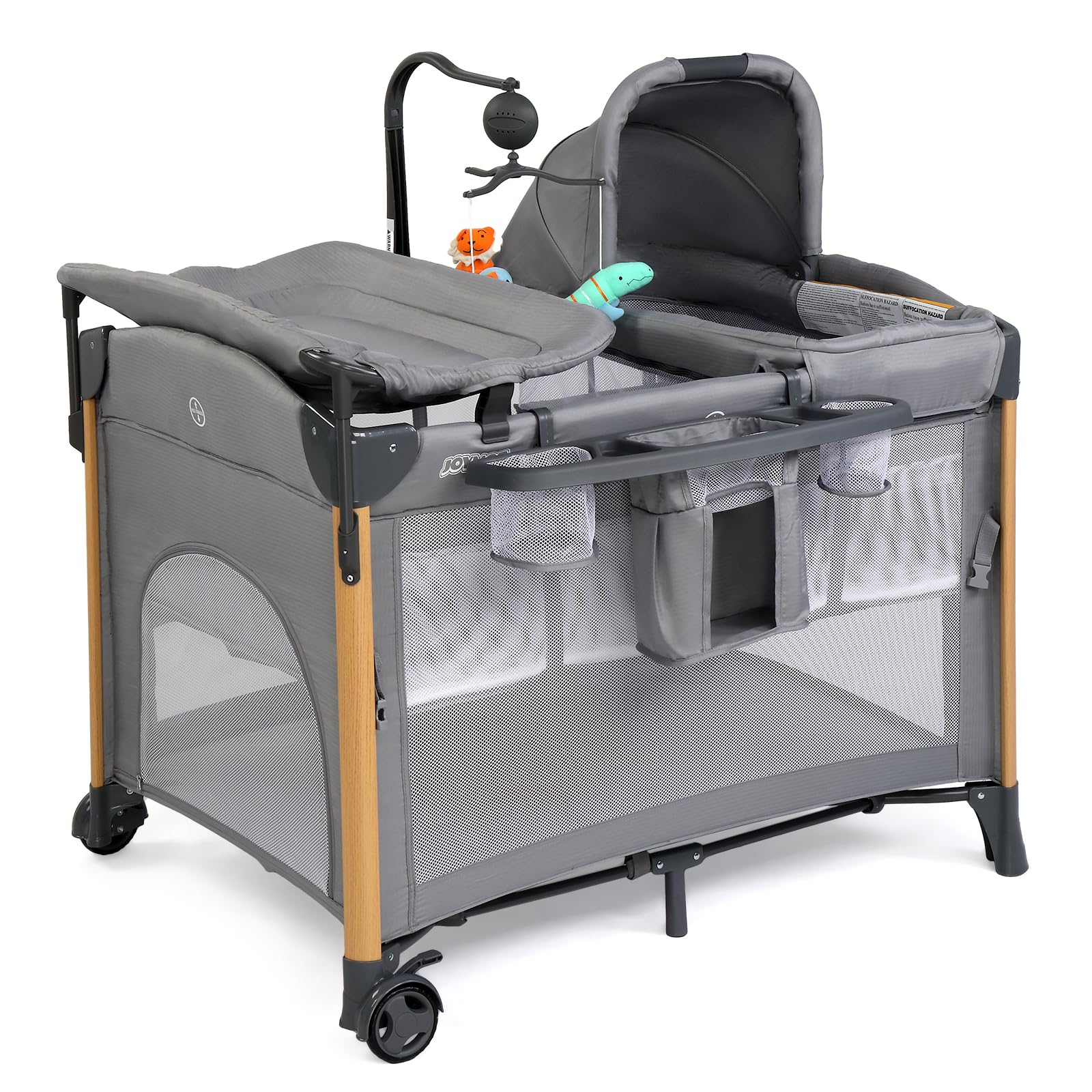 JOYMOR 7 In 1 Baby Bassinet Bedside Sleeper with Changing Table