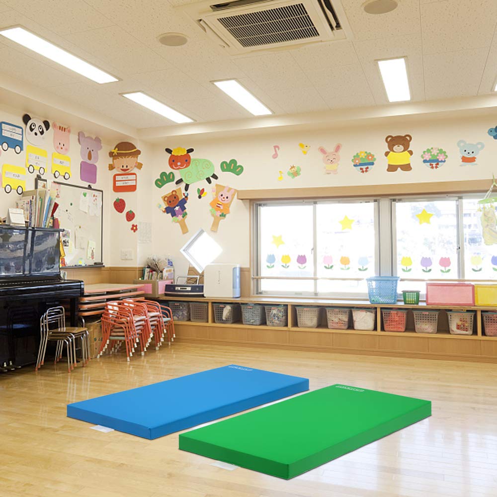 JOYMOR 2" Thick Rest Mat with Name Tag Holder Portable Nap Mat