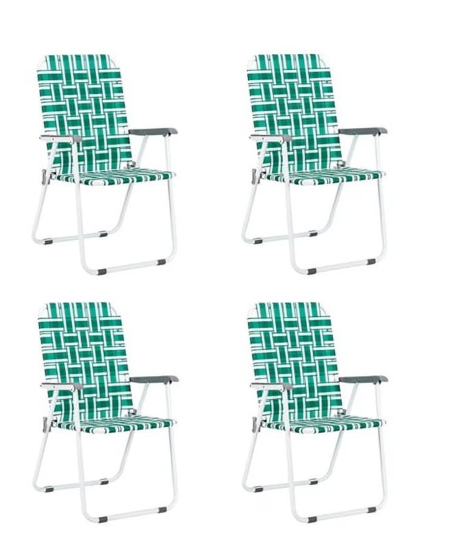 JOYMOR Patio Lawn Chairs Folding Set of 4