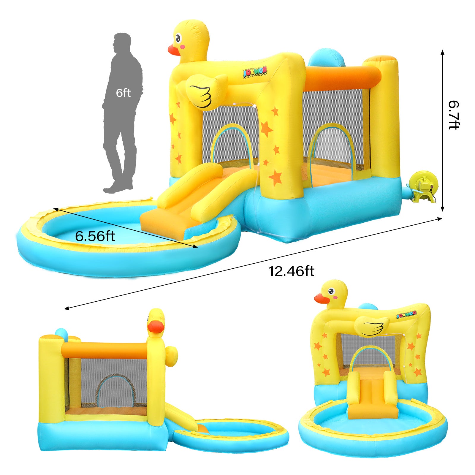 JOYMOR Kids Inflatable Water Slide Park Backyard Outdoor Bouncer House