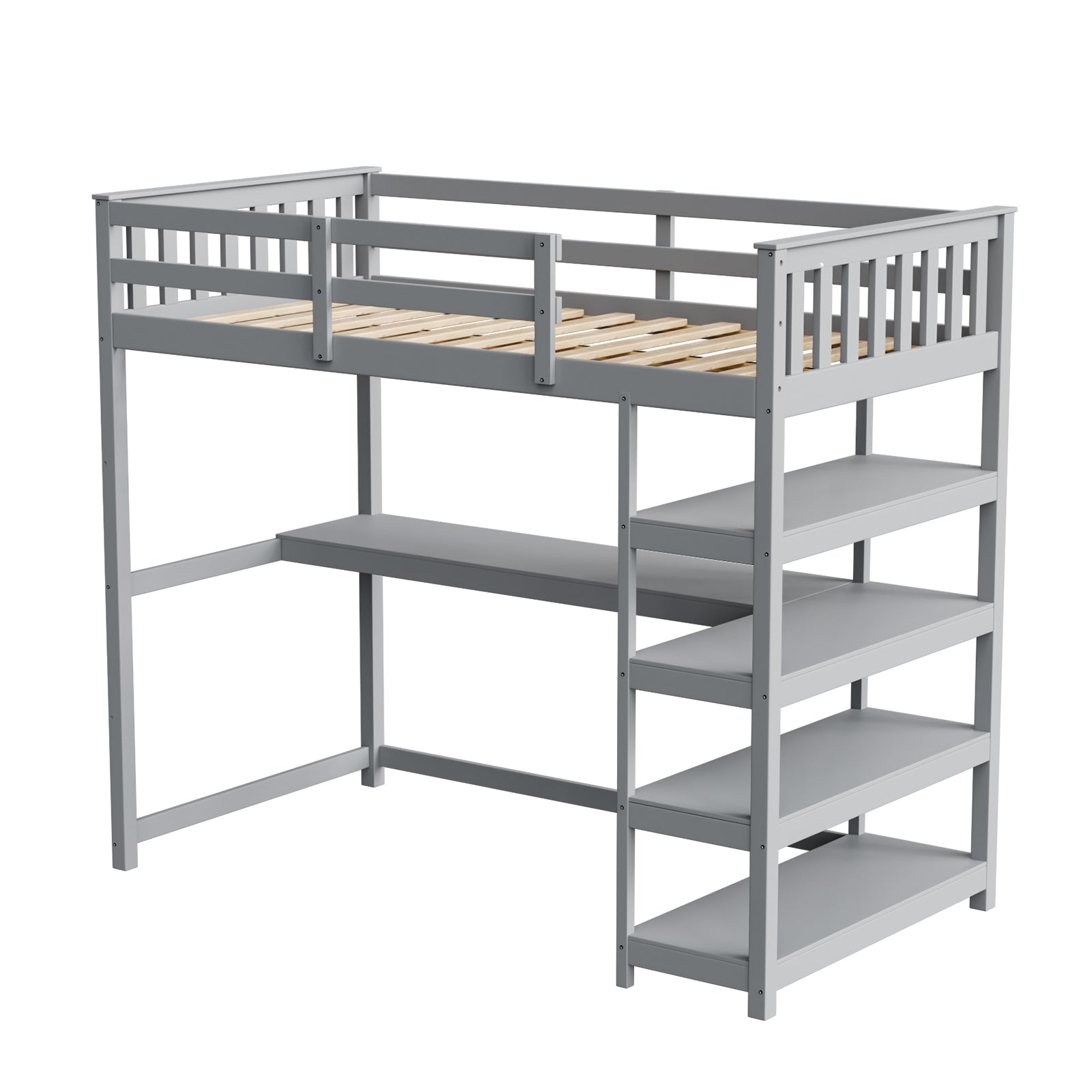 JOYMOR Kids Bunk Bed with Desk Loft Bed
