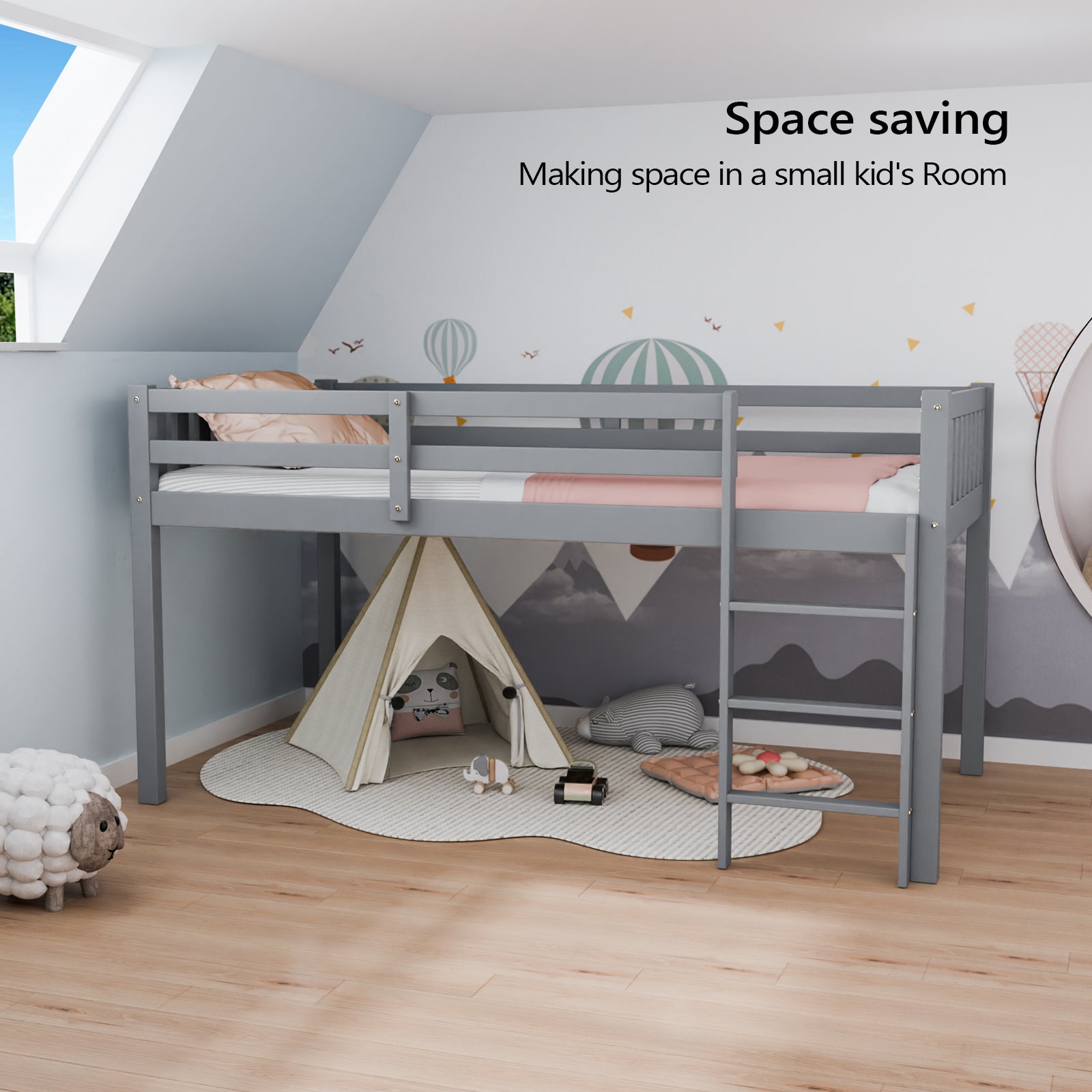 Narrow twin loft bed discount