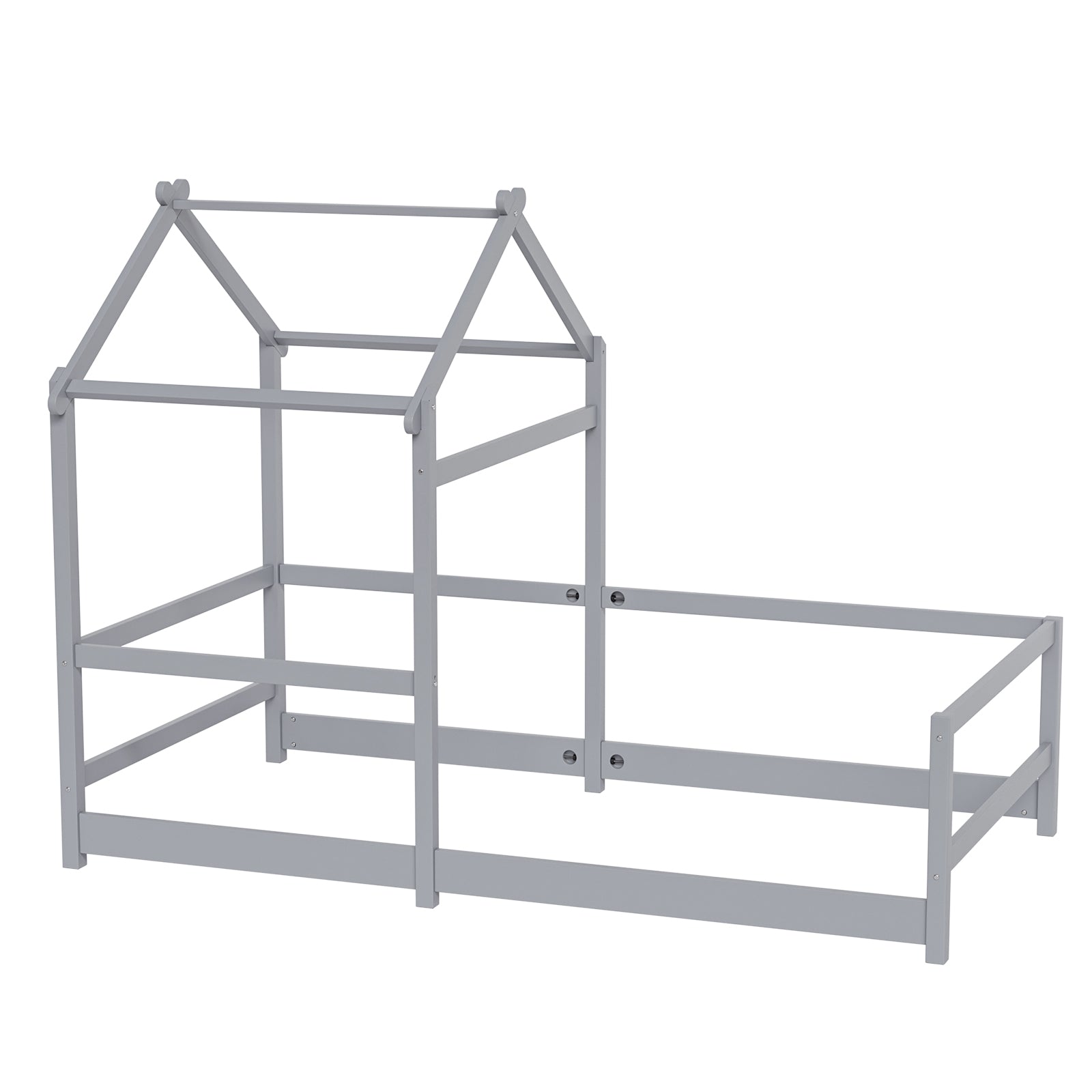 JOYMOR Twin Size Bed Frame Wood Montessori Style Bed