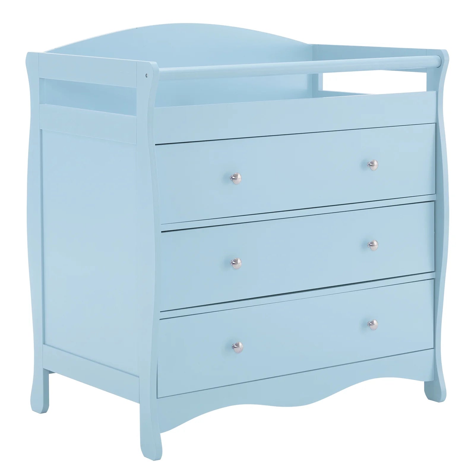JOYMOR Wooden Diaper Changing Table with 3-Drawer Chest Baby Dresser for Nursery, Infant with Safety Strap,Gray White JOYMOR Wooden Diaper Changing Table with 3-Drawer Chest Baby Dresser for Nursery, Infant with Safety Strap,Gray White
