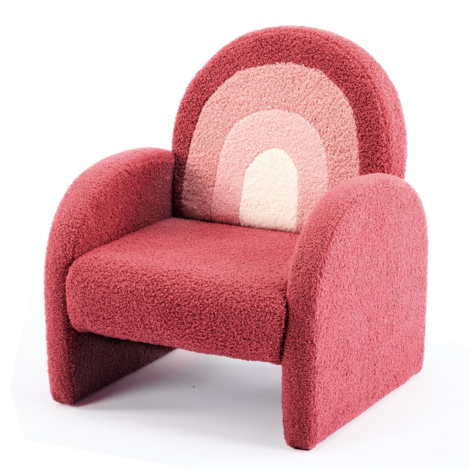 JOYMOR Kids Armchair Toddler Sofa with Teddy Fleece