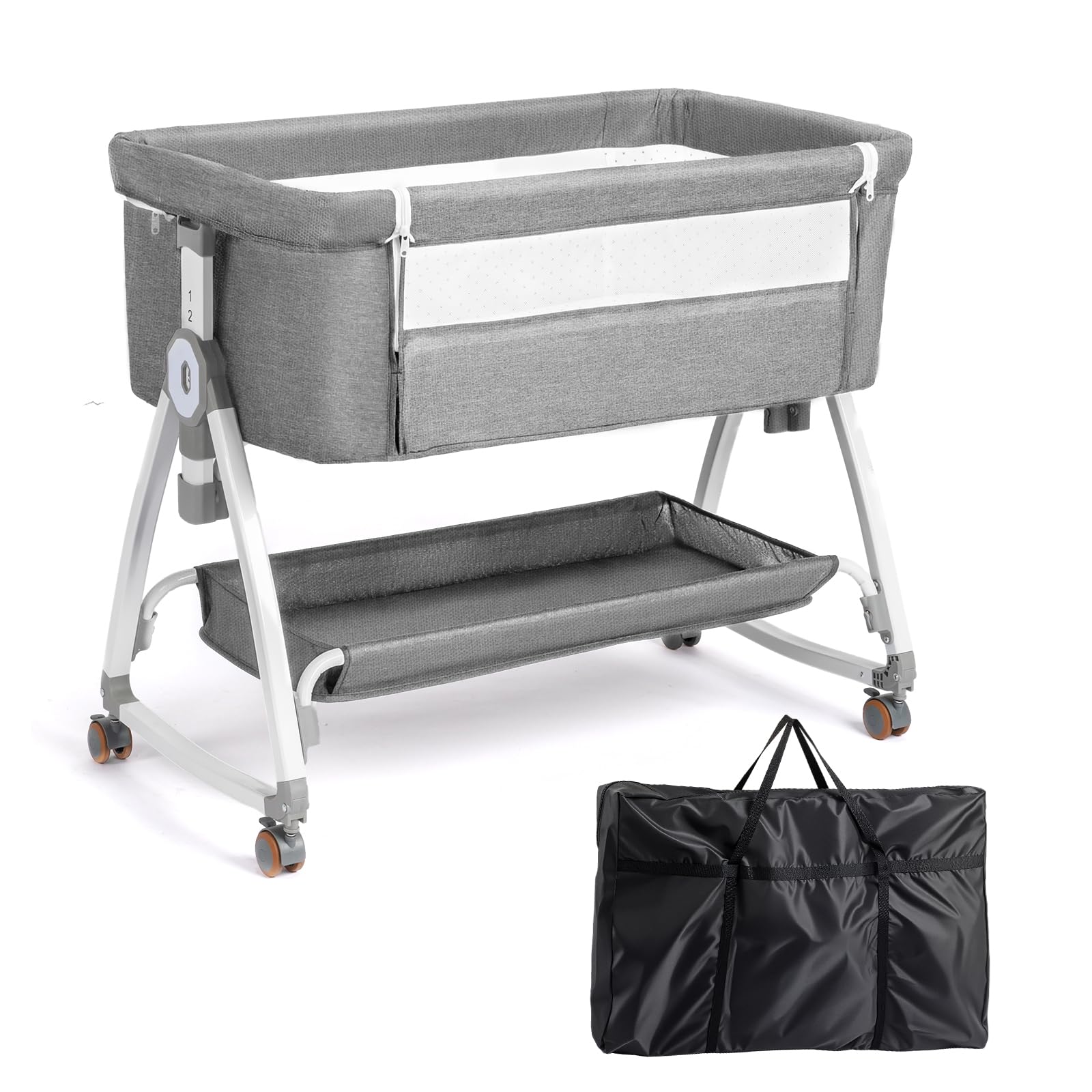 JOYMOR 3 in 1 Bedside Crib Portable Baby Bassinet Sleeper