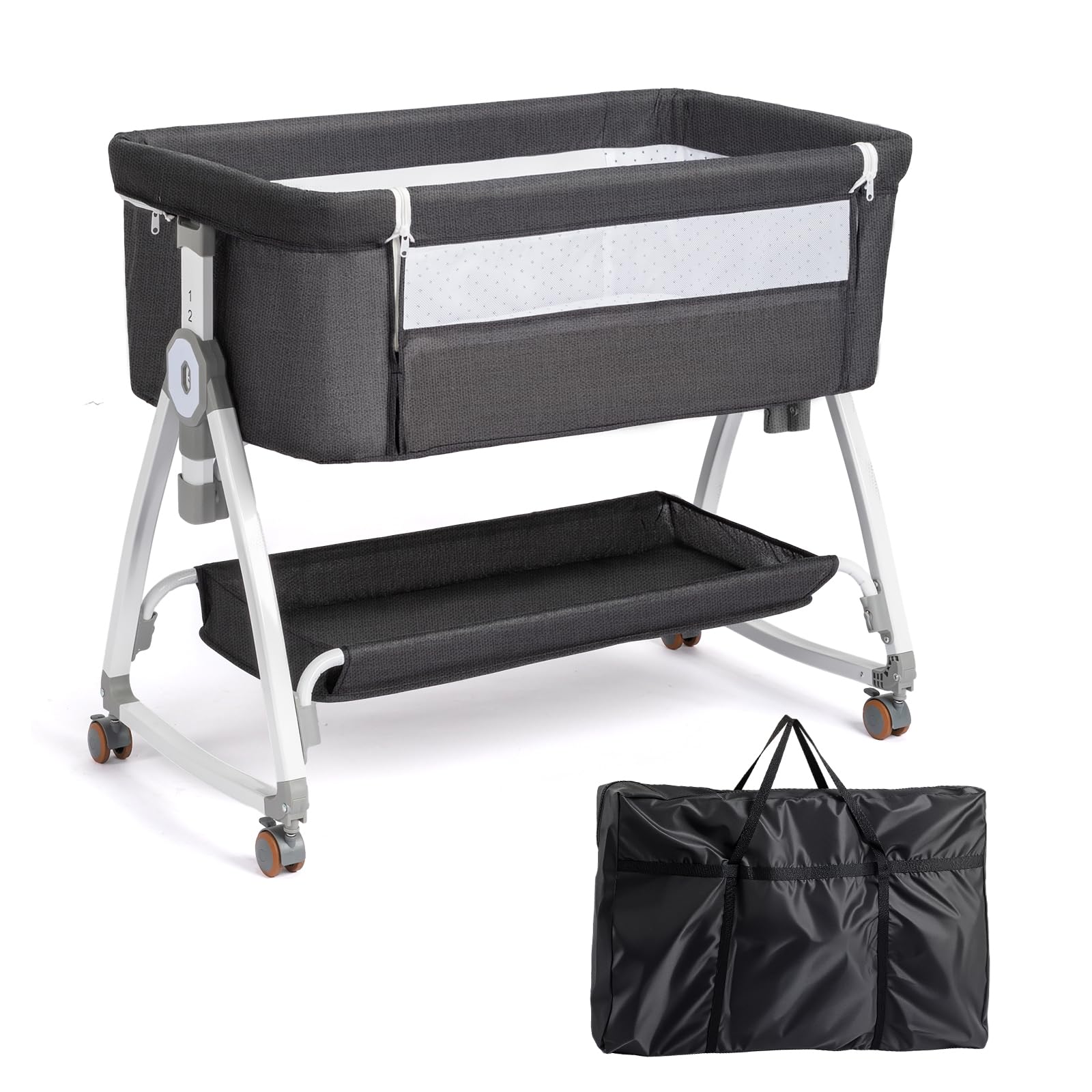 JOYMOR 3 in 1 Baby Bedside Bassinet
