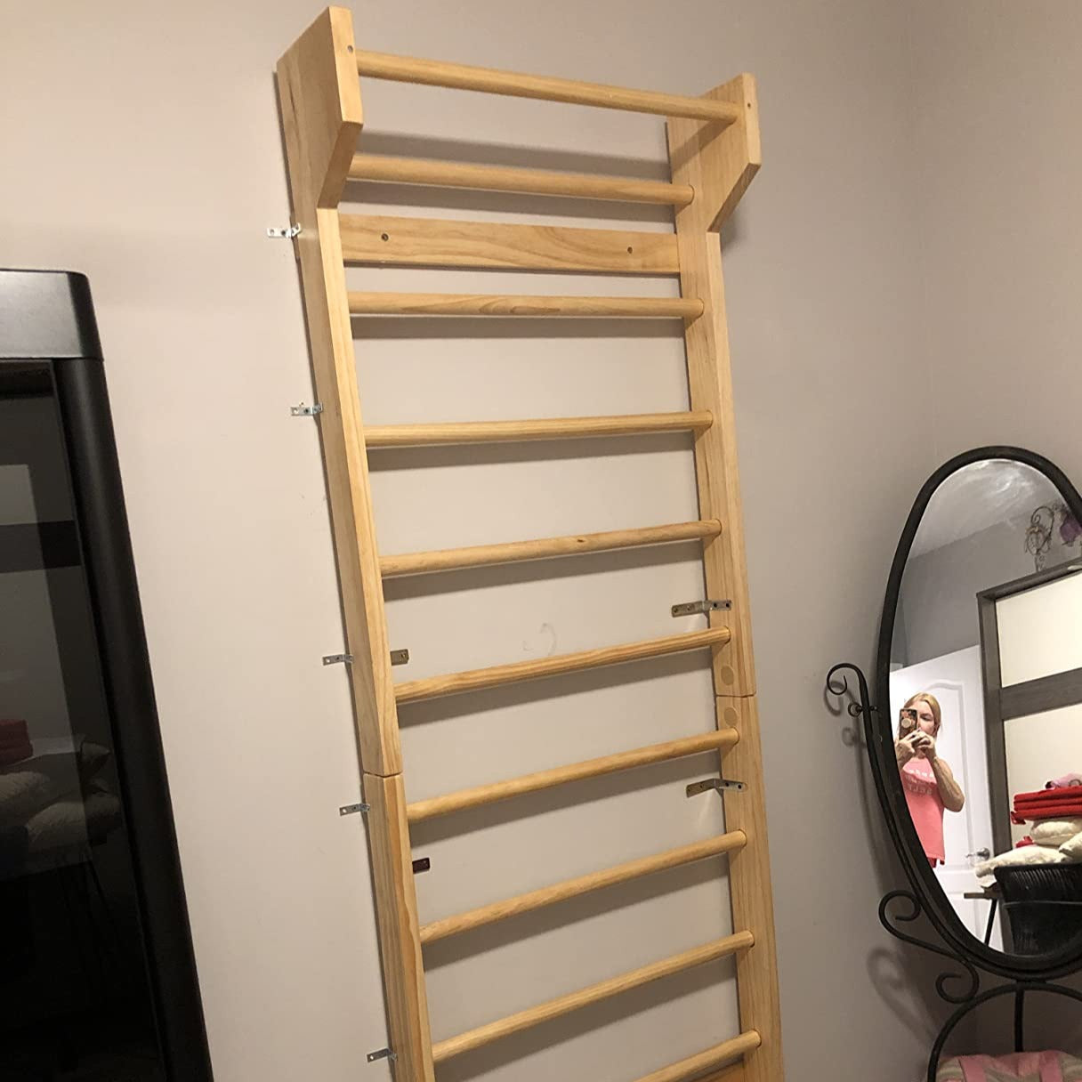 JOYMOR Fitness Swedish Ladder Physical Gymnastics Wood Stall Bar