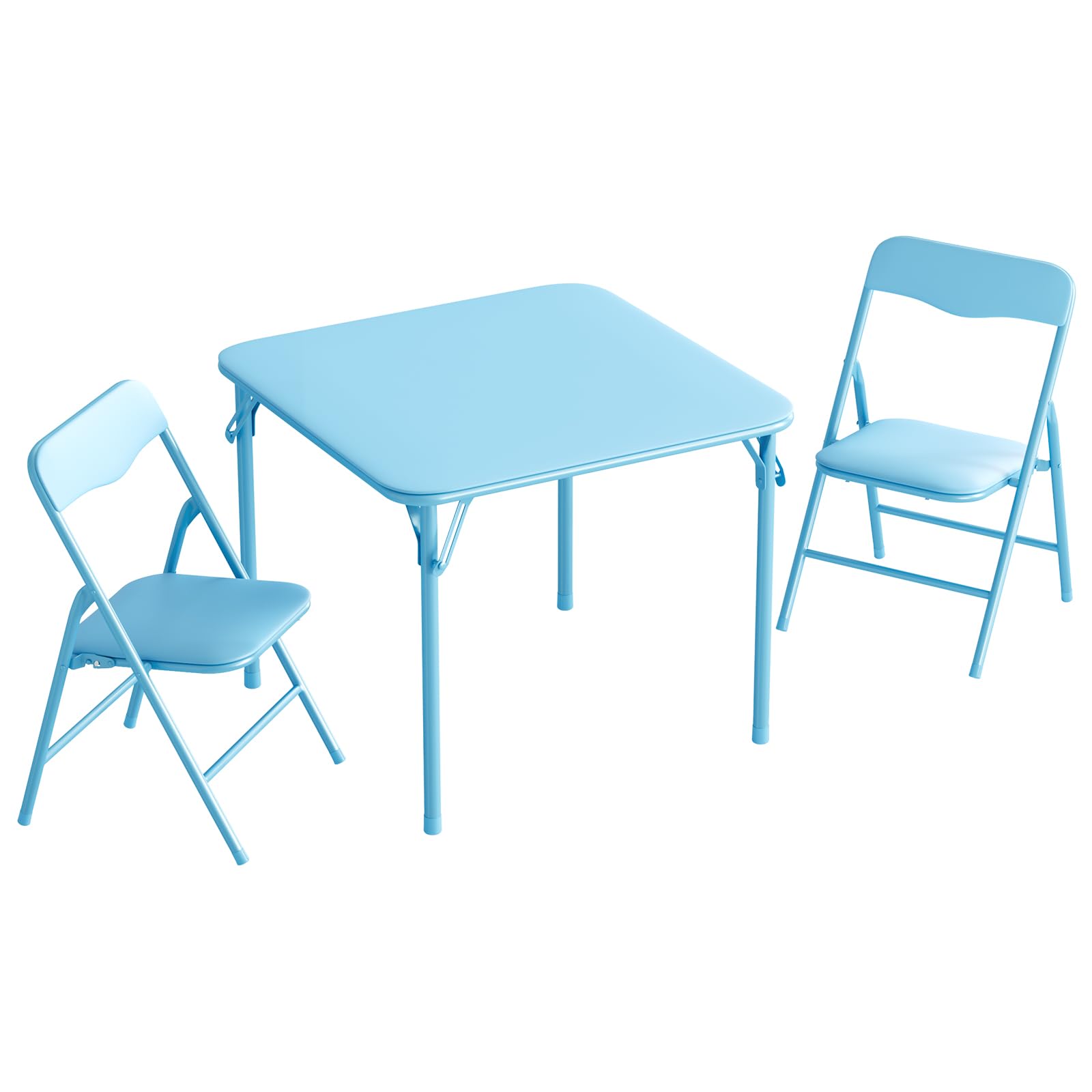 JOYMOR Kids Folding Table and Chairs Set with Metal Frame