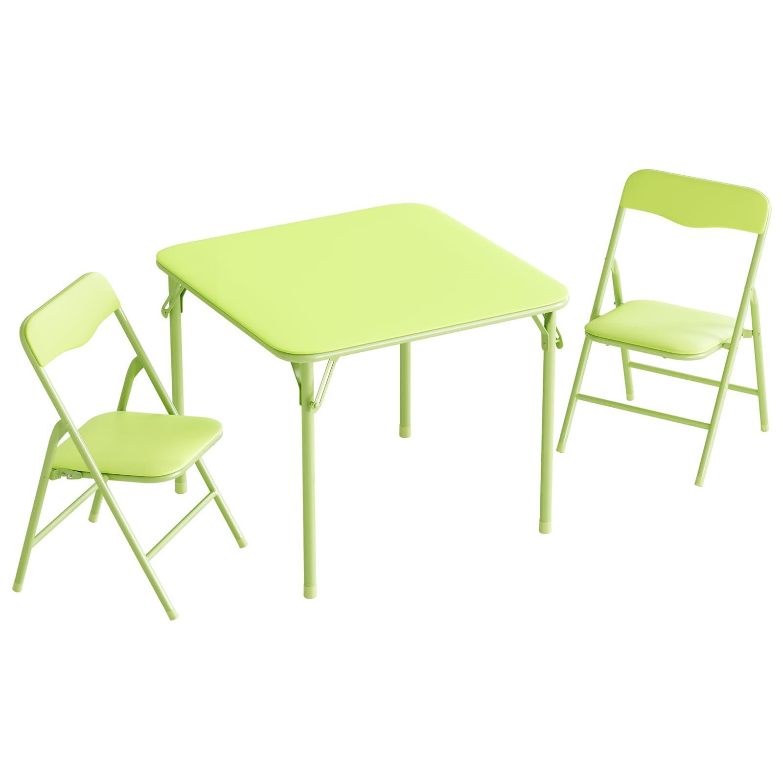 JOYMOR Kids Folding Table and Chairs Set with Metal Frame