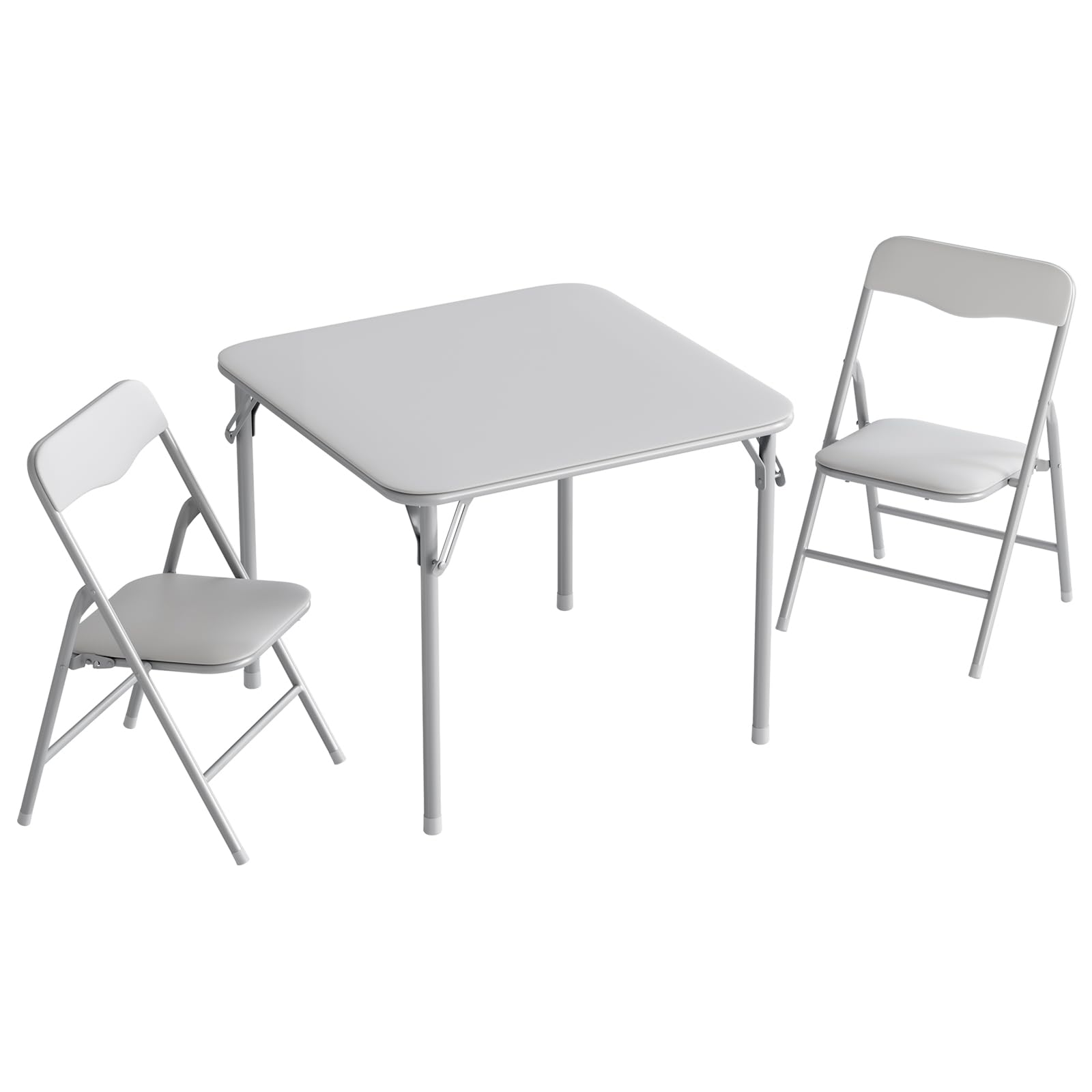 JOYMOR Kids Folding Table and Chairs Set with Metal Frame