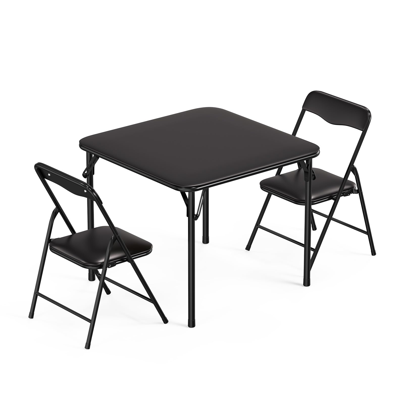 JOYMOR 3pc Folding Table Set with 2 Foldable Chairs