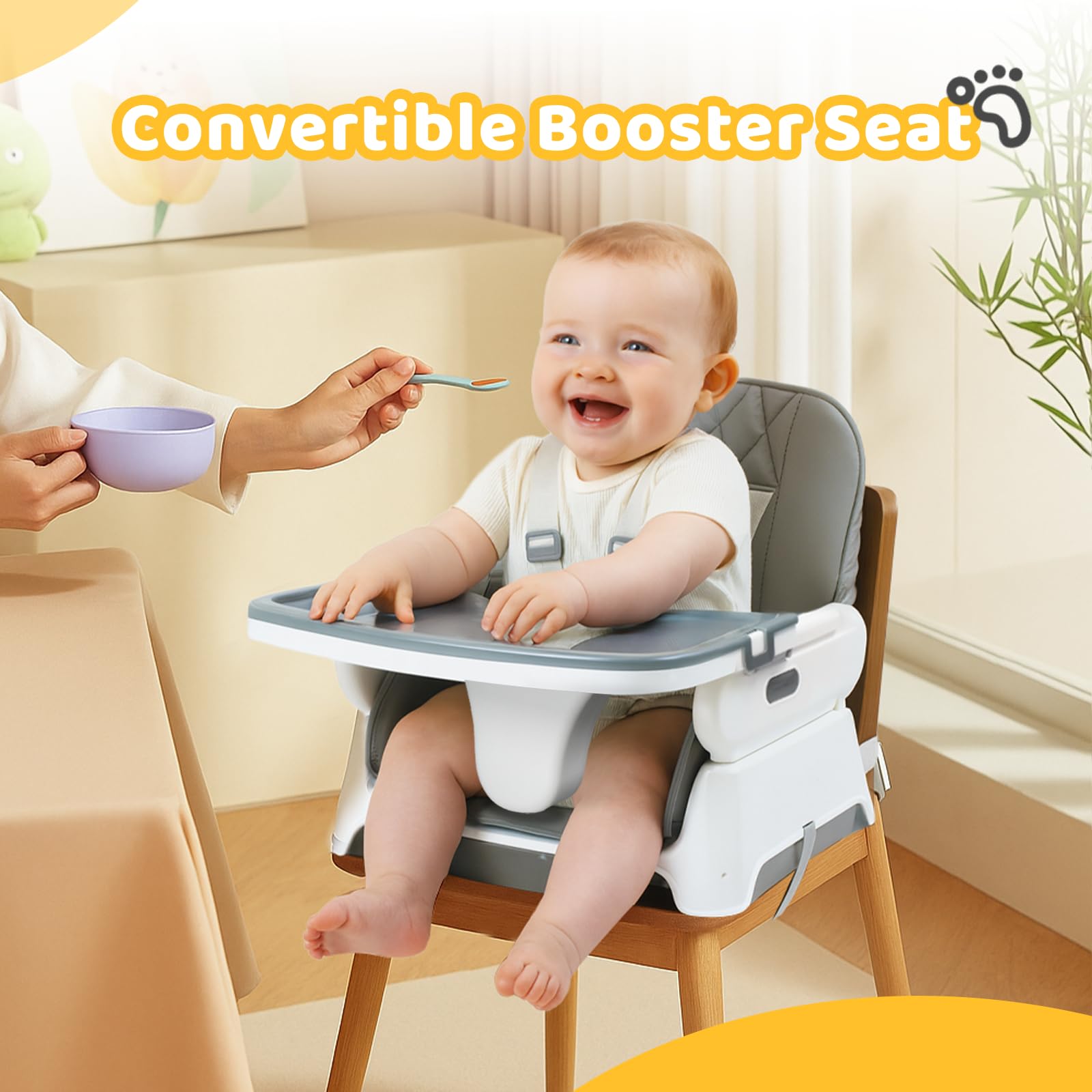 JOYMOR 5 in 1 Baby High Chair Portable Highchair