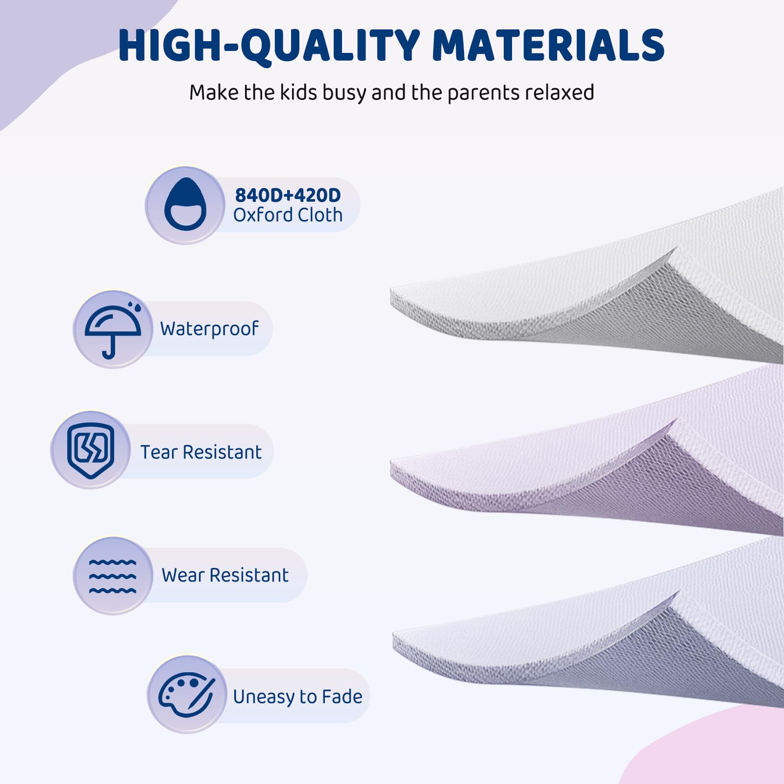 JOYMOR 6-in-1 Gradient Inflatable Bounce House with Slide & Play Area