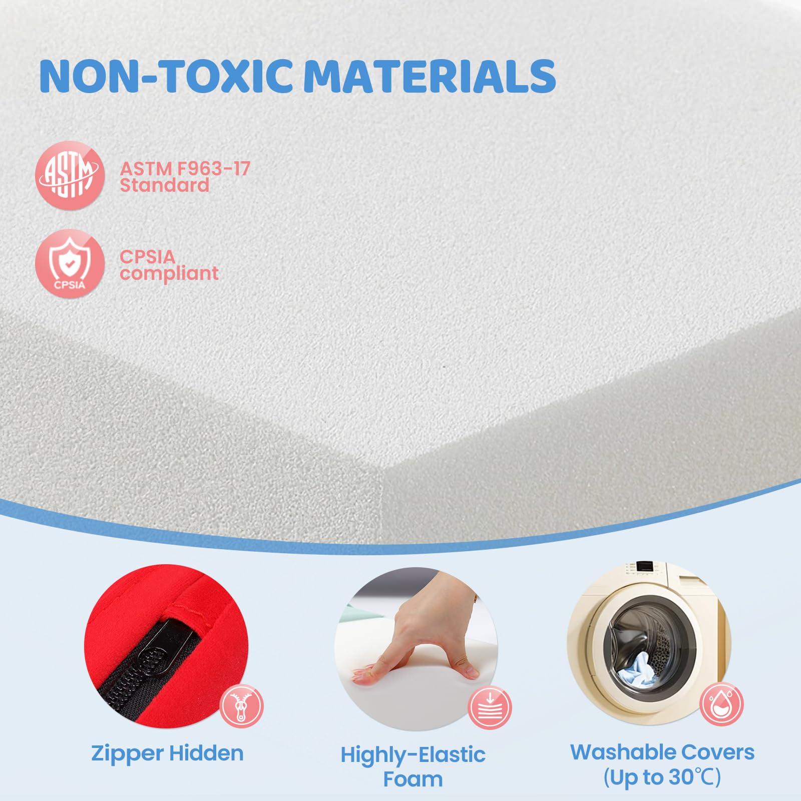 JOYMOR 6-Piece Climbing Toys for Toddlers Soft Play Foam Blocks