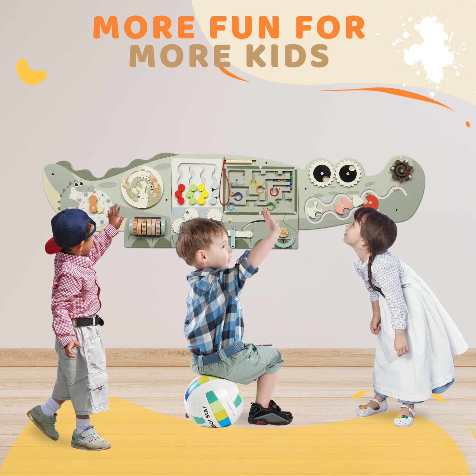 JOYMOR Crocodile Activity Wall Busy Board Panels