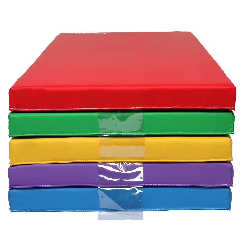 JOYMOR 2" Thick Rest Mat with Name Tag Holder Portable Nap Mat