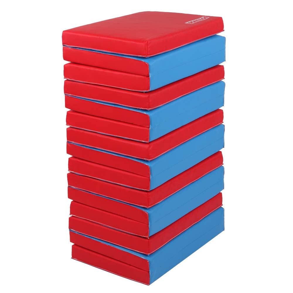 JOYMOR Foldable 3-Section Daycare Mats 5-Pack - 2" Thick, with Name Tags