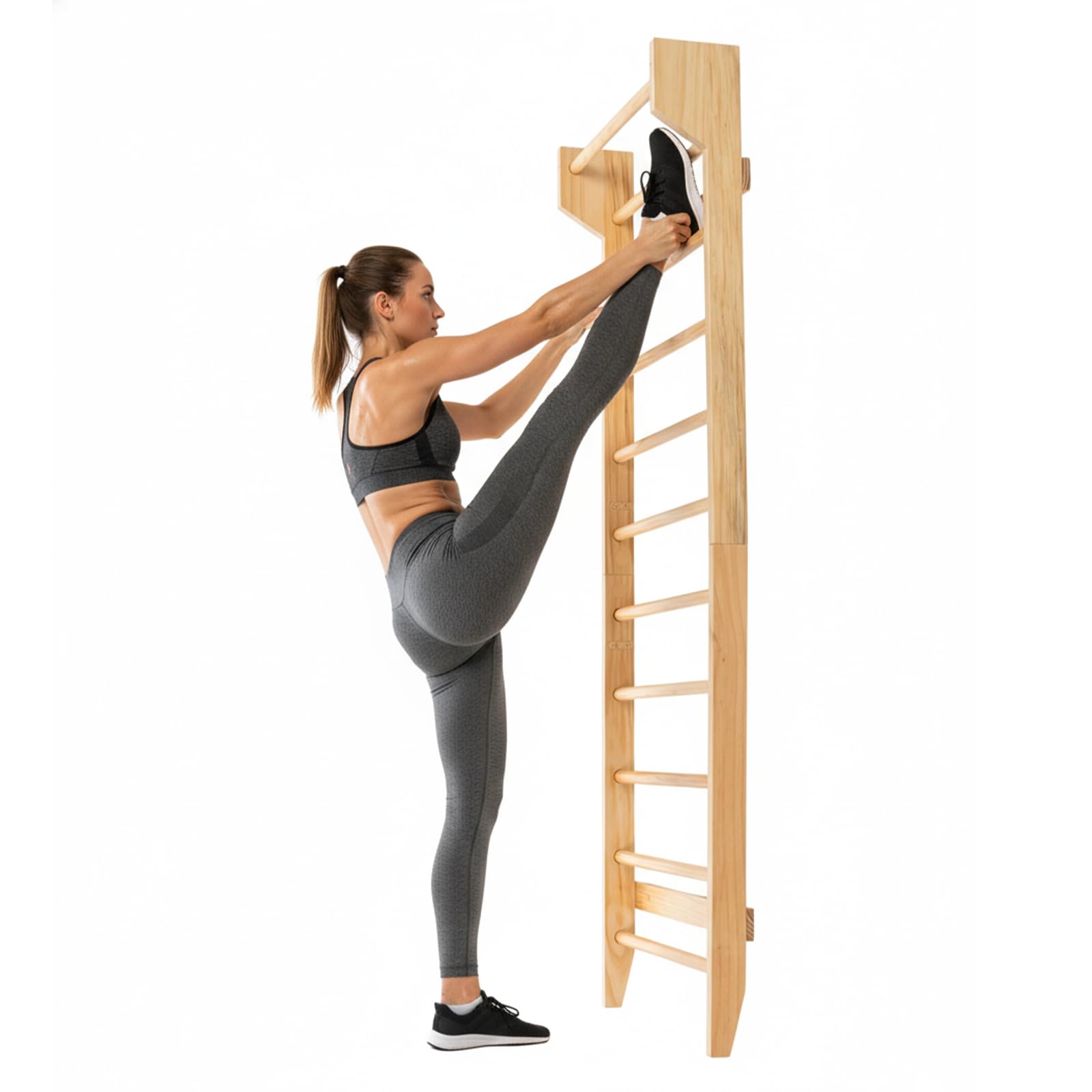 JOYMOR Fitness Swedish Ladder Physical Gymnastics Wood Stall Bar