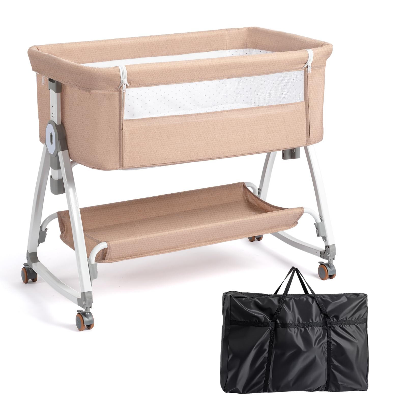 JOYMOR 3 in 1 Bedside Crib Portable Baby Bassinet Sleeper