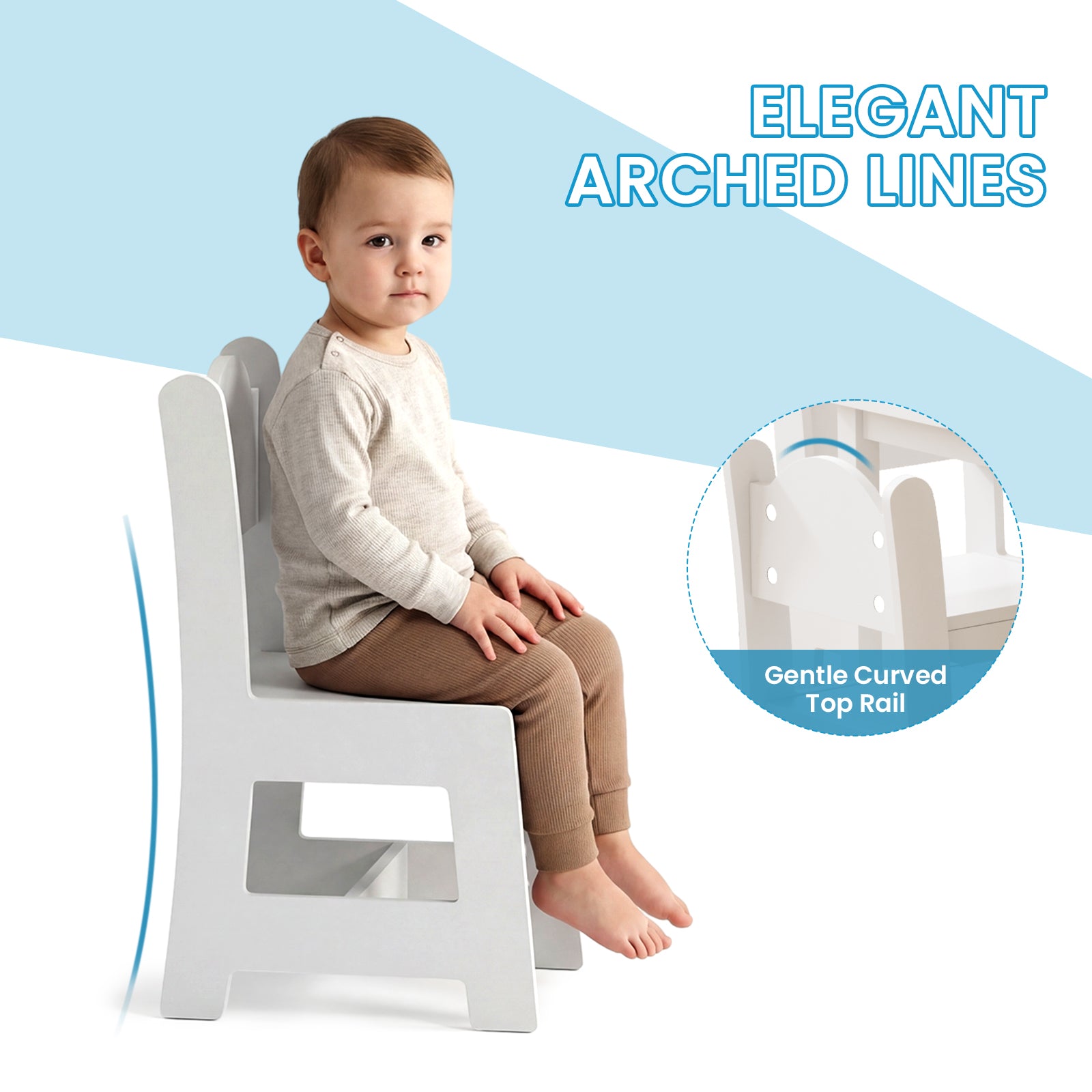 JOYMOR Toddler Table and Chair Set Kids Table and 4 Chairs