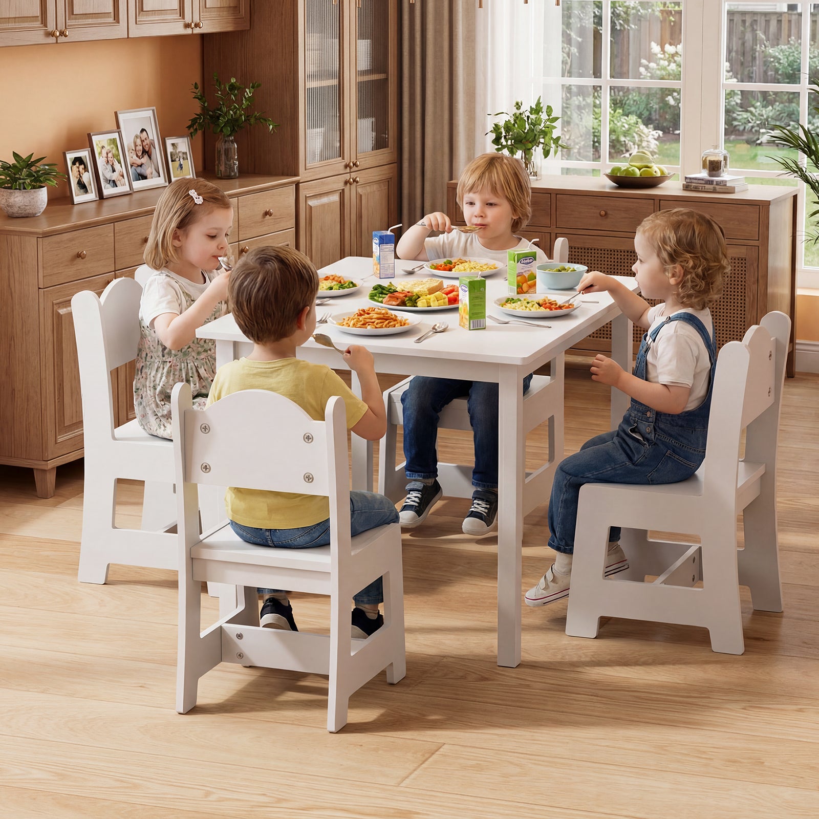 JOYMOR Toddler Table and Chair Set Kids Table and 4 Chairs