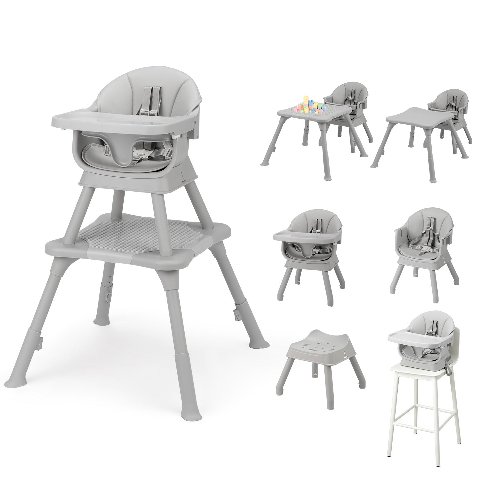 JOYMOR 9 in 1 Baby High Chair Convertible Baby Feeding Chair Booster