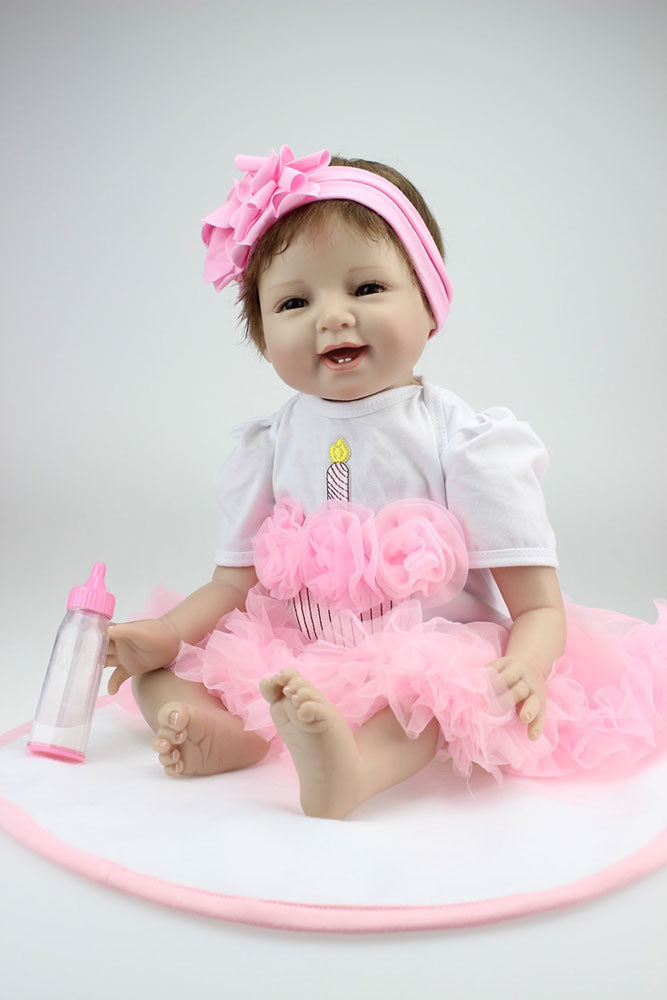 JOYMOR 22in Cute Reborn Baby Doll with Clothes Beautiful Pink