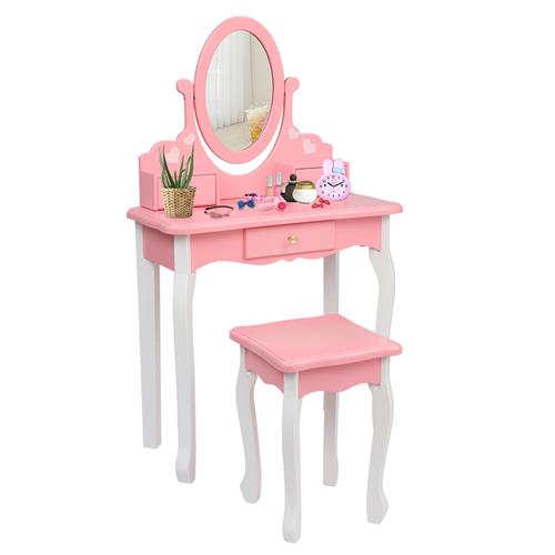 JOYMOR Wooden Kids Vanity With Mirror Set – Joymor