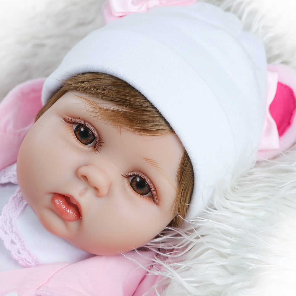 JOYMOR 22in Reborn Baby Dolls Mini Cute Silicone Realistic Baby