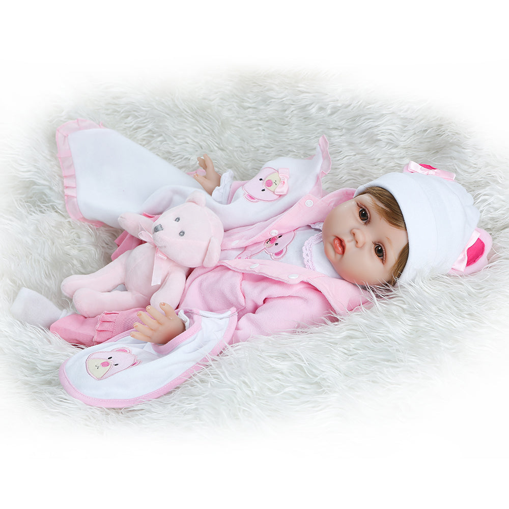 JOYMOR 22in Newborn Lifelike Silicone Vinyl Reborn Gift Baby Doll