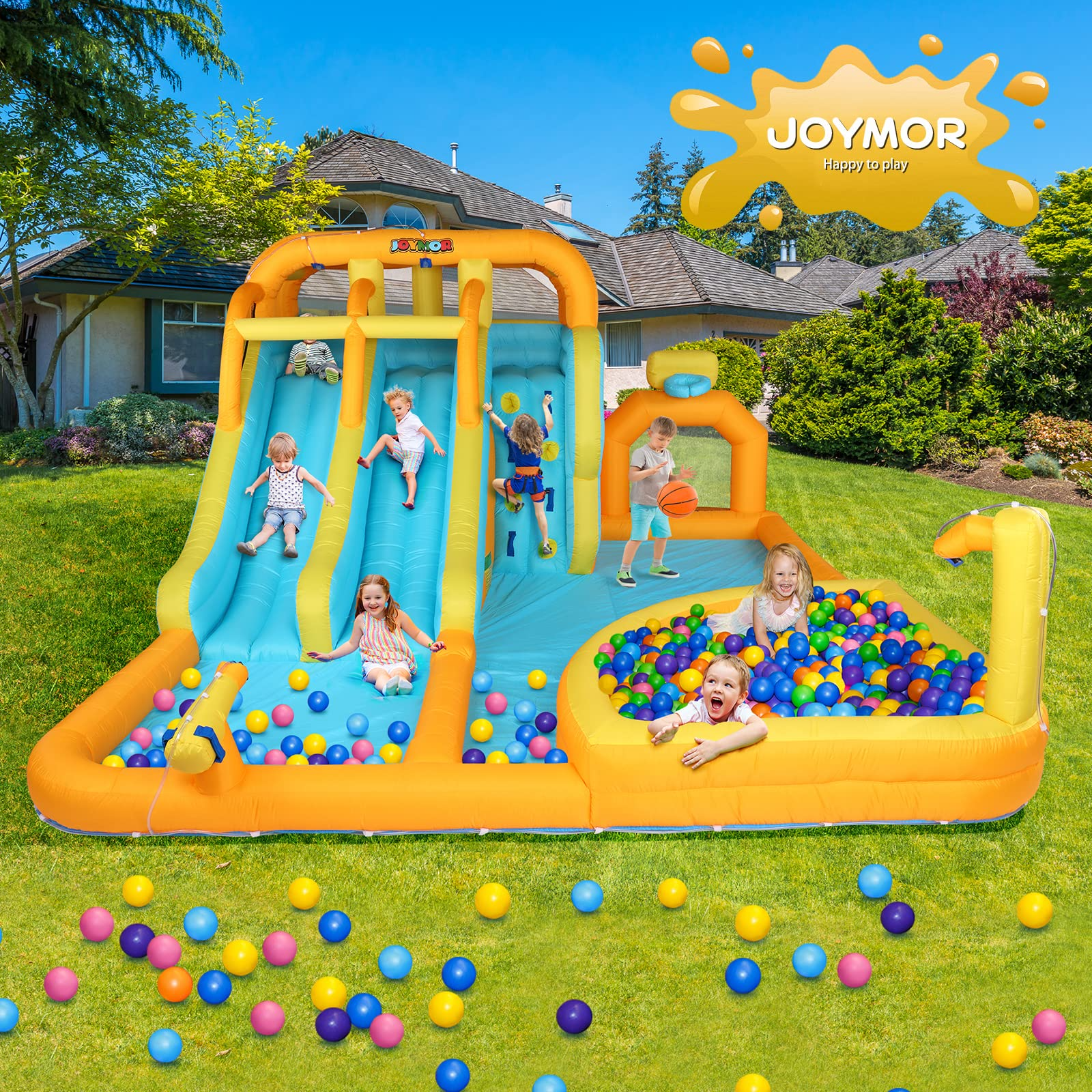 big blow up water slide