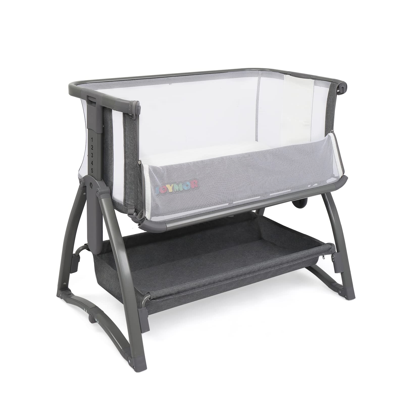 JOYMOR 4 in 1 Baby Bassinet Crib Bedside Sleeper with Mattress